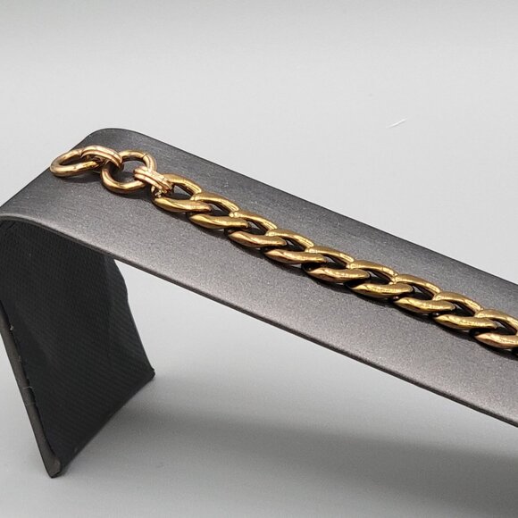 Fossil Gold Tone Stainless Steel Bracelet With Heart & Key Charm - Picture 3 of 7